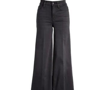 Frame Denim Le Palazzo Crop Black Wide Leg Jeans